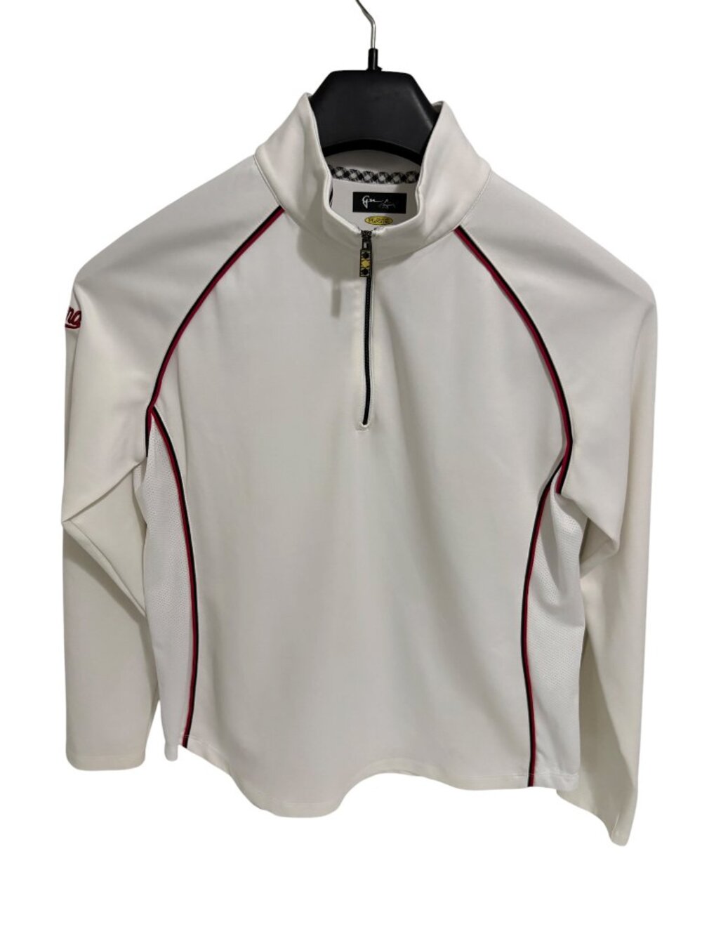 Indiana Hoosiers 1/4 Zip Shirt Womens Size Large Logo Greg Norman White